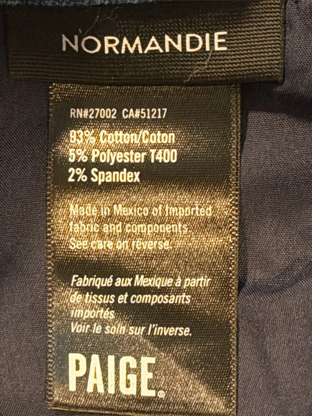 Paige Mens Normandie Blue Denim Jeans, Size 33/30 EUC